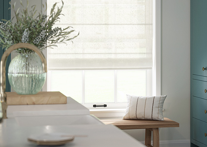 Petra Voile, Simple White - Roman Blind - Image 5